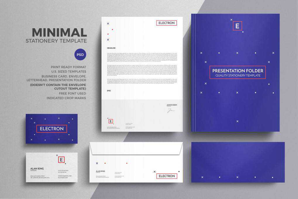 Minimal corporate stationery business template format