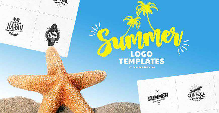 Summer Logo Templates travel holiday vacation
