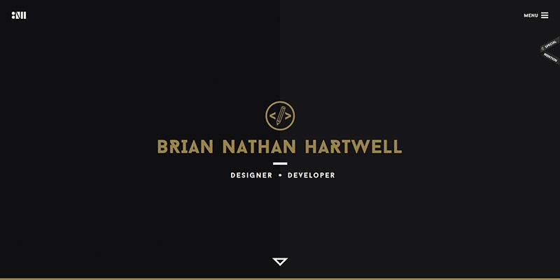 Brian Nathan Hartwell ultra minimal web design