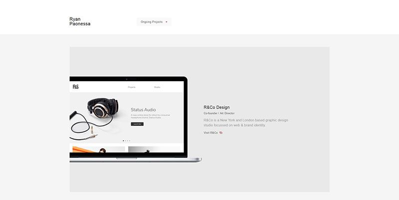 Ryan Paonessa ultra minimal web design