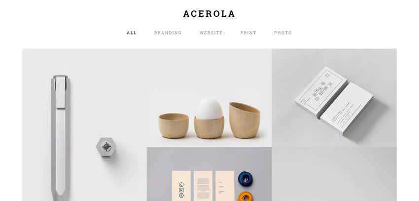 Acerola Agency ultra-minimal minimal creative template web design inspiration