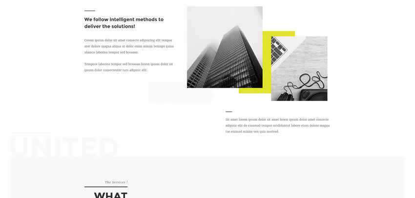 United ultra-minimal minimal creative template web design inspiration