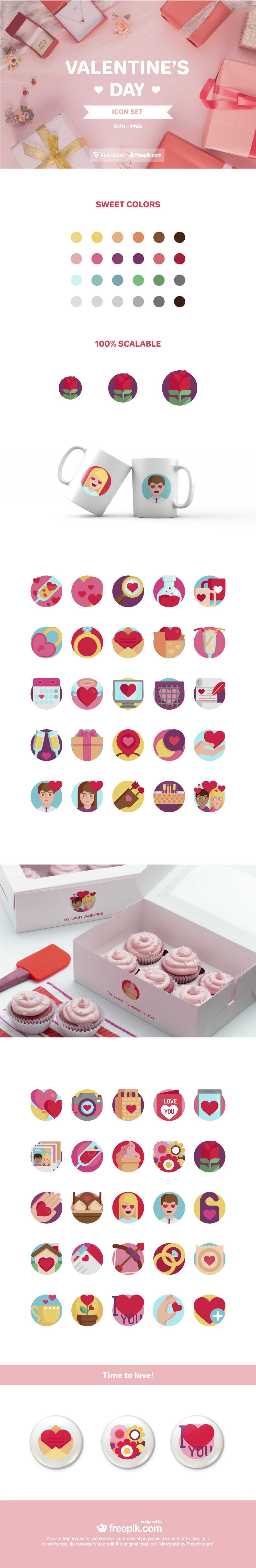 Free Valentines Day Icon Set svg png