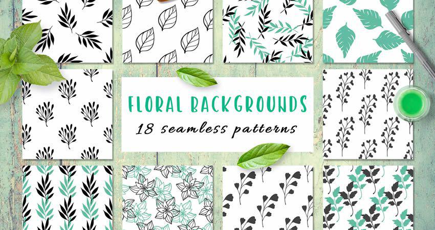 Floral Seamless vector template free illustrator
