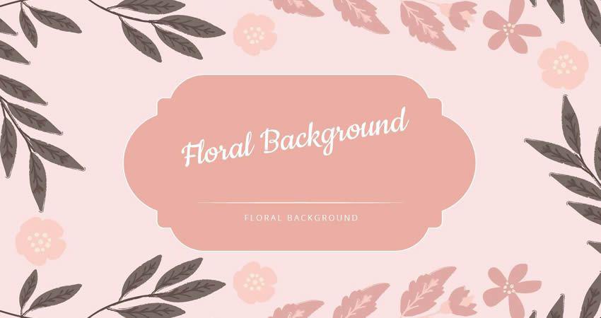 Pink Floral Vector Background template free illustrator