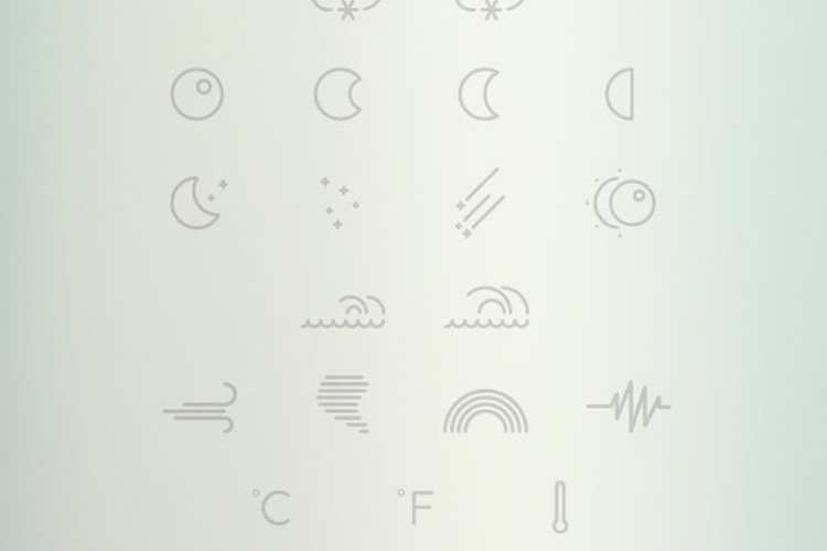 Free Weather Outlined Icon Collection (60 Icons in AI Format)