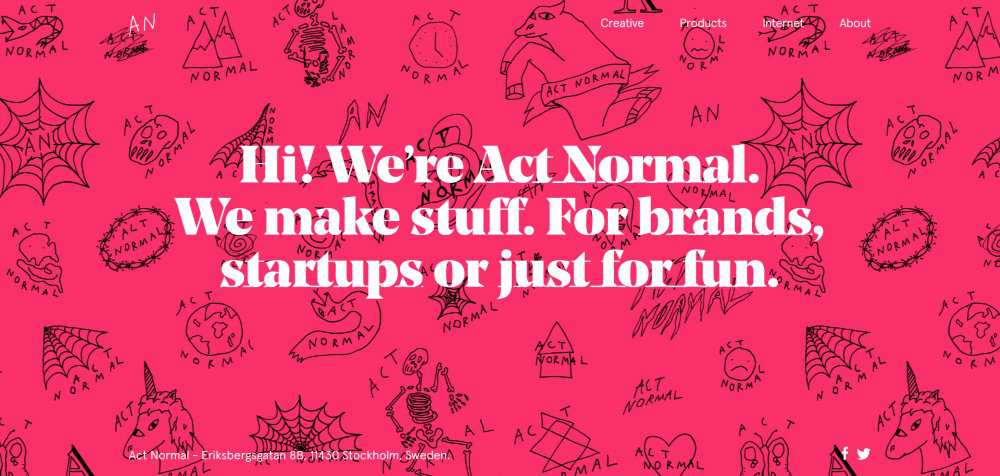 Act Normal web design agency creative studio inspiration