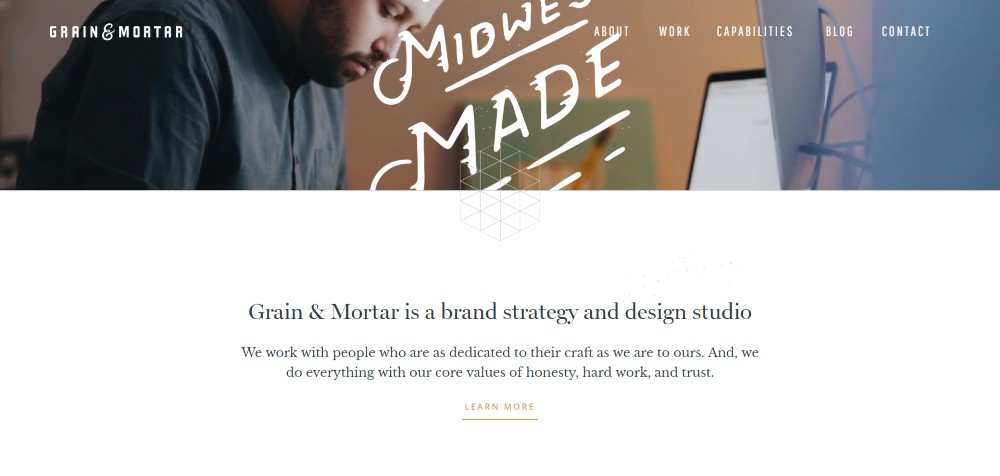 grain mortar web design agency creative studio inspiration