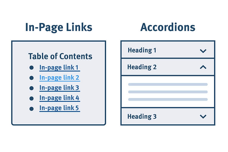 In-Page Links for Content Navigation