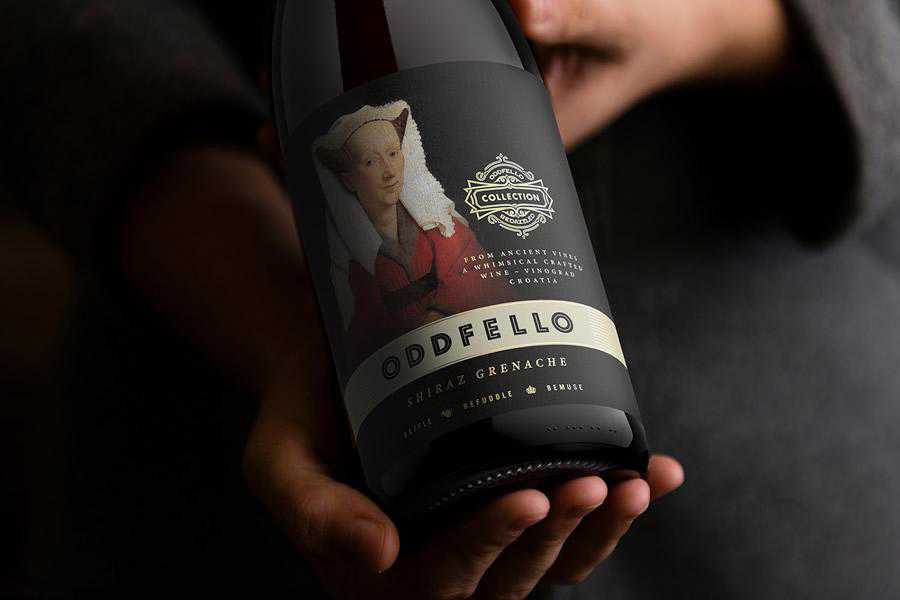 Oddfello Wine Collection label design inspiration