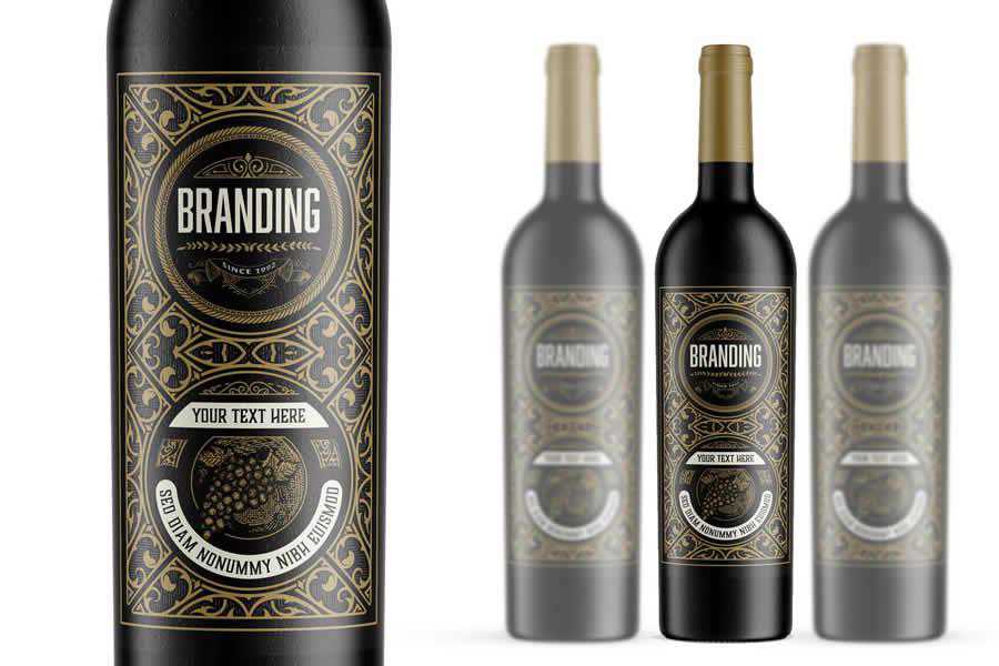 Vintage Wine Branding Template label design inspiration