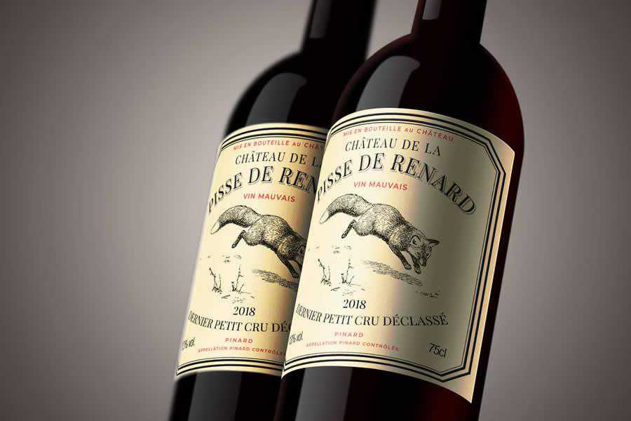 Pisse de Renard wine label design inspiration