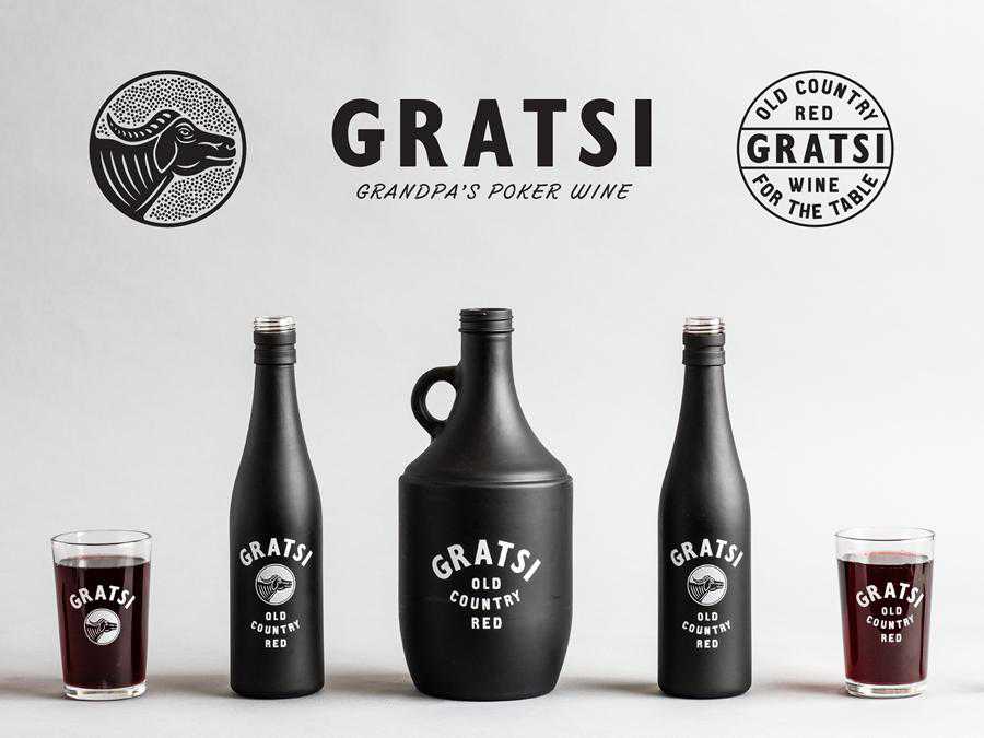 Gratsi Grandpa's Poker Wine label design inspiration