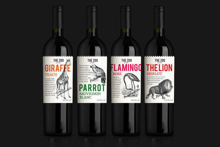 Zoo Theme wine label design inspiration