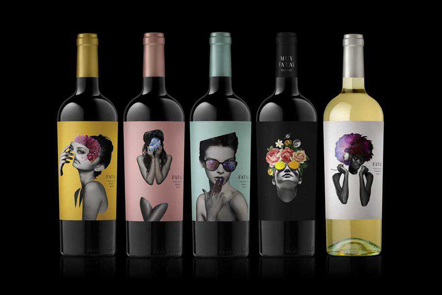 Fatal wine label design inspiration