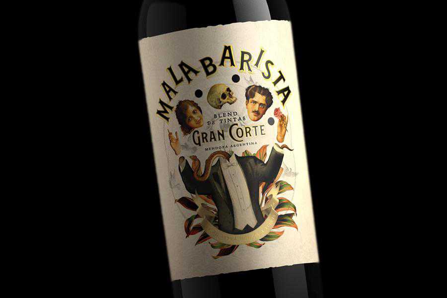 Malabarista Gran Corte wine label design inspiration