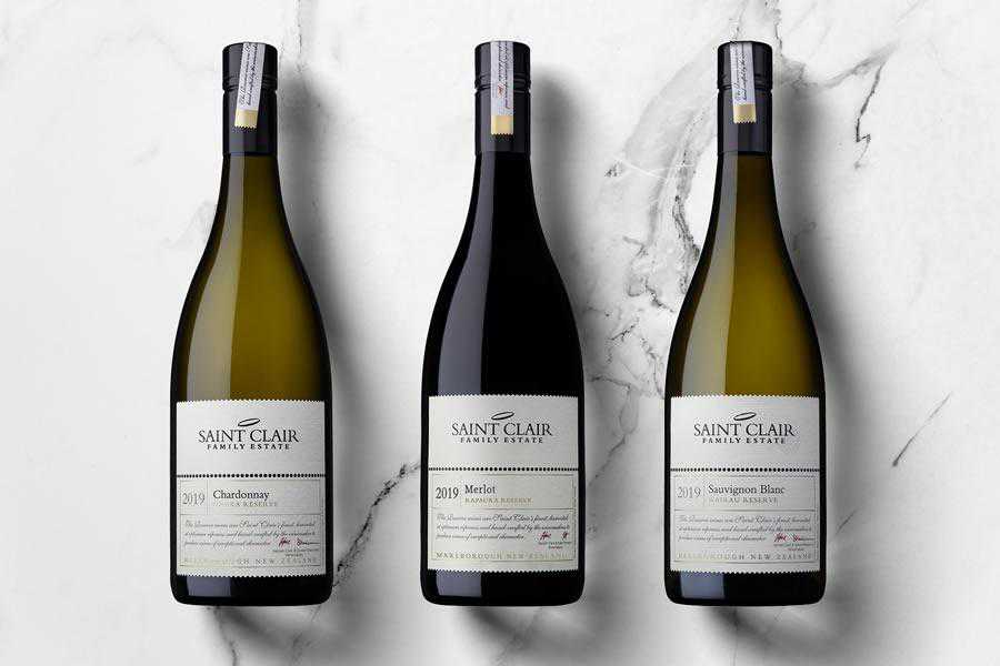 Saint Clair Family Estate Branding wine label design inspiration