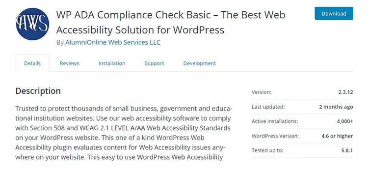 WP ADA Compliance Check Basic