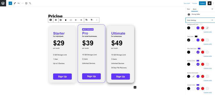 Pricing Tables WordPress Plugin – Easy Pricing Tables