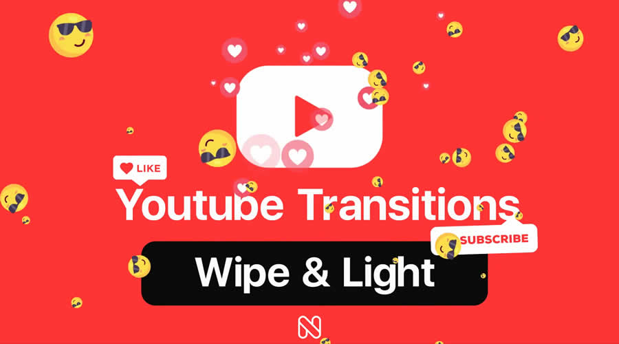 YouTube Wipe & Light Transitions for Premiere Pro
