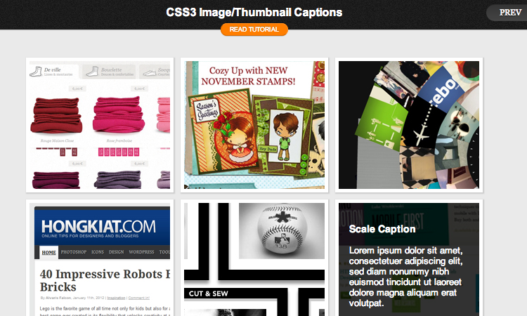 hongkiat image captions preview demo tutorial with css3